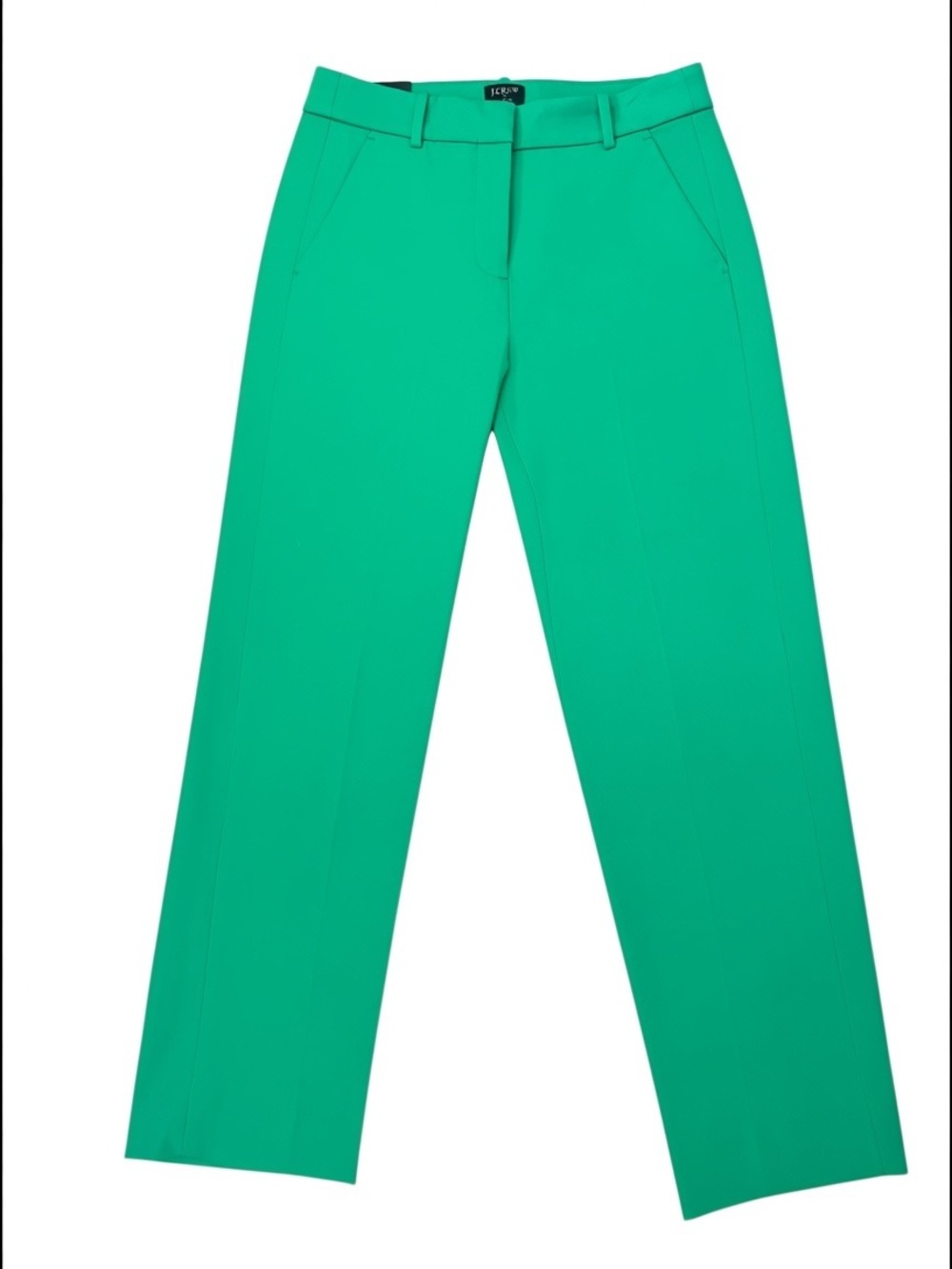 J. Crew Factory Green Cropped Straight-Leg Pants